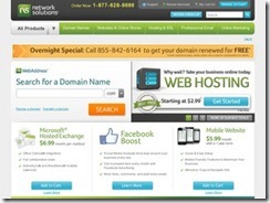 Network Solutions – 新用户首年0.99美元.com等五大域名注册优惠